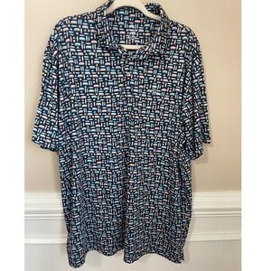Rhoback XXL The Perfect Wave Performance Polo Navy Surfboards VW Vans Waves